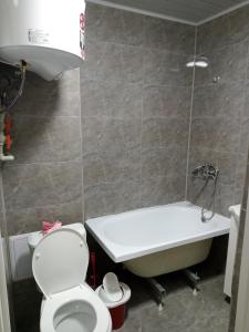 奎兹洛达Orda的浴室配有卫生间、盥洗盆和浴缸。