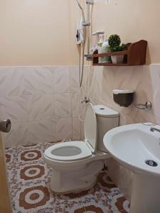 莫阿尔博阿INDINO GUEST HOUSE 2的一间带卫生间和水槽的浴室