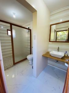 BulusanBirbeck Lodge的一间带水槽和卫生间的浴室