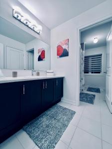巴里Brand New! Modern Luxury Retreat!的一间带水槽和镜子的浴室
