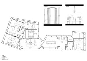 哥本哈根Deluxe Flat at Perfect Location的房屋的平面图