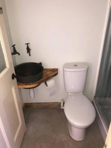 Saint ErthFairway Lodge的一间带卫生间和水槽的浴室