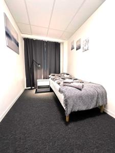 TimråRentalux Hostel的一间卧室设有一张床和一个窗口