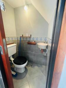 布宜诺斯艾利斯Mini house con sol y luz的一间带卫生间和水槽的小浴室