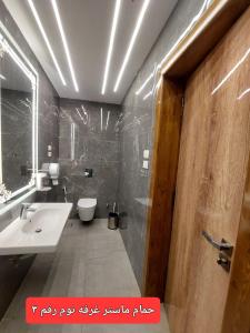 西迪基里尔Resort altayar Villa altayar 2- Aqua Park的一间带水槽和卫生间的浴室
