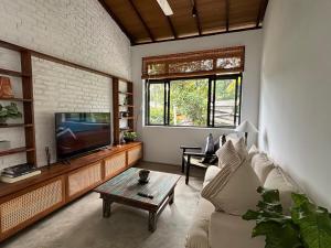 科伦坡Rai Villa Colombo的带沙发和电视的客厅