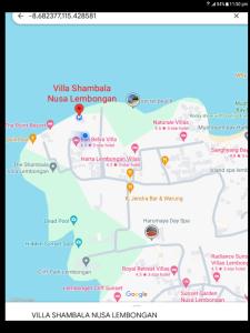 蓝梦岛Nusa Lembongan Villa Shambala的尼克拉根大使馆地图