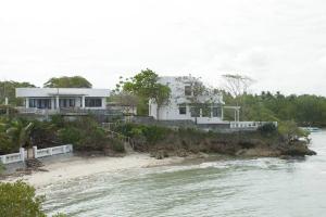 BuenavistaVilla Elena Guimaras的海滩边的白色房子