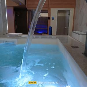 梅伦杜尼奥mya luxury rooms and wellness的热水浴池和喷泉