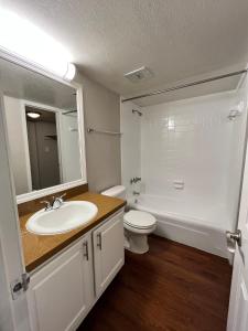 KerichoMusaria Country Home的一间带水槽、卫生间和镜子的浴室