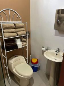 DeliciasCasa Delicias del Sol的一间带卫生间和水槽的小浴室