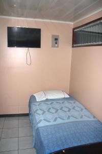 圣何塞多拉多酒店的一间卧室配有一张床和一台平面电视