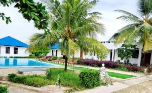 南威吉戈韦德尼别墅的一个带游泳池和棕榈树的度假村