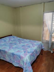 图里亚尔瓦Natural paradise的一间卧室设有一张床和一个窗口