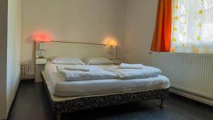 帕迪斯Popas Turistic Padis的一间卧室配有一张带两个枕头的床