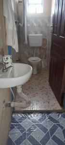 纳纽基Lk home的一间带水槽和卫生间的浴室