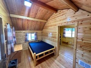 斯普林代尔Zion Canyon Cabins的小木屋内的一个床位