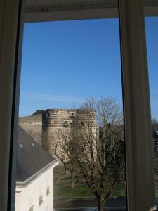 昂热Appartement château Angers 147 m²的从窗户可欣赏到城堡的景色