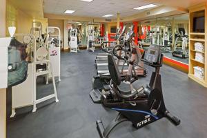 埃尔帕索埃尔帕索机场雷迪森酒店的健身房里设有数台跑步机和机器