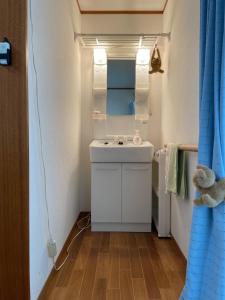 德之岛Yoka House - Vacation STAY 46247v的一间带水槽和镜子的小浴室