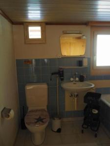 迈林根Appartement Gmeindmatte的一间带卫生间和水槽的浴室