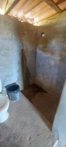 El GiganteHostal Pelican的一间小浴室,内设卫生间