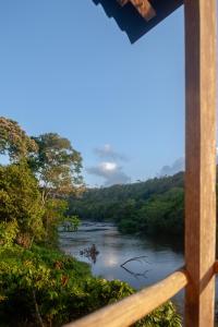 Nilo PeçanhaMoradia da Mata的从窗户可欣赏到河流美景
