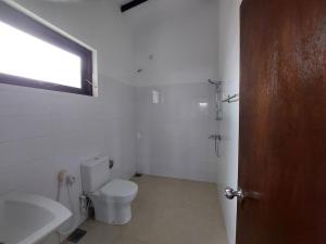 拉夏吉里雅Comfortable Stay in Colombo的一间带卫生间、水槽和窗户的浴室
