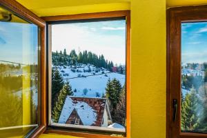 科帕奥尼克Vila Čajetinski biser-Apartment Classic的享有白雪 ⁇ 山景的窗户