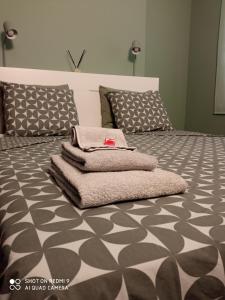 圣米格尔德阿沃纳Las Meninas Tenerife的一间卧室配有带毛巾的床