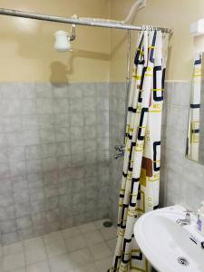 内罗毕Pristine Luxury 2 bedroom Apartment-South C的带淋浴和盥洗盆的浴室