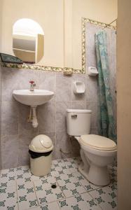 塔拉波托Humazapa的一间带卫生间和水槽的浴室