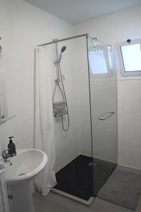 里韦拉布拉瓦Fifty´s House的带淋浴和盥洗盆的浴室