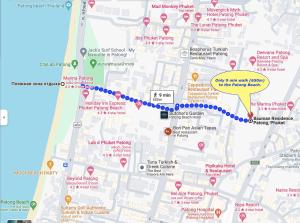 芭东海滩Bauman Residence Patong, Phuket的黄点地铁线地图