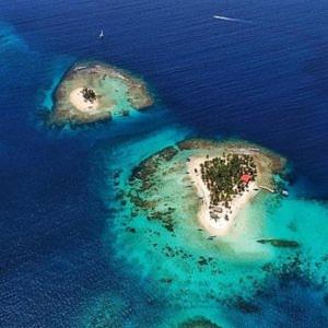 Cabaña tradiconal en isla Perro chico San blas鸟瞰图