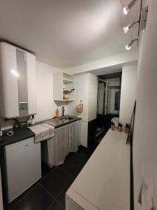 土伦Appartement T1 cosy neuf的厨房配有水槽和台面