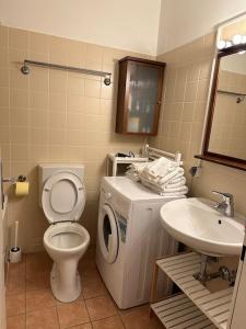 维也纳Apartment4 you的一间带卫生间和水槽的浴室
