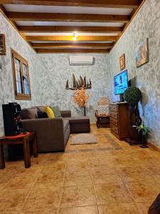 圣巴托洛梅CASA PABLITO的带沙发和电视的客厅