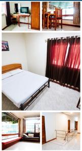 素可泰Toon guesthouse的一张带床的房间的四张照片拼贴