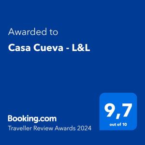 圣克鲁斯-德特内里费Casa Cueva - L&L的蓝色的屏幕,文字被授予casa cova iclil