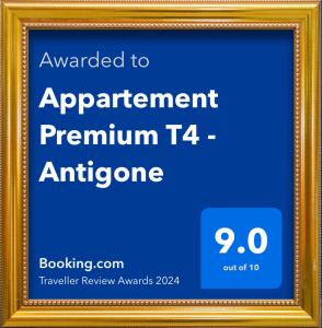 蒙彼利埃Appartement Premium 4 Stars - Antigone的图片框,包括升级到公寓许可的字眼