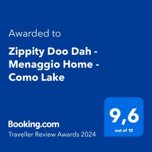 梅纳焦Zippity Doo Dah - Menaggio Home - Como Lake的 ⁇ 狗每日杂志《家庭喜剧湖》的 ⁇ 幕