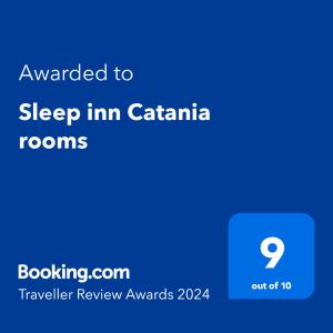 卡塔尼亚Sleep Inn Catania rooms - Affittacamere的带有文本的手机的屏幕照,我想睡我卡塔尼亚客房旅馆
