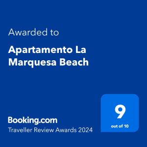 圭马尔港Apartamento La Marquesa Beach的akarina la marvellas海滩邀请的屏幕