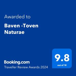 RubikBaven -Toven Naturae的一部手机的屏幕,文字被授予乌鸦酒馆的自然