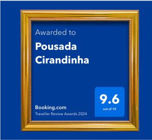 伊达贾伊Pousada Cirandinha Apart Hotel的给pussada grandima的图片框