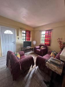 格罗斯岛Homely environment ideal for a home away from home的客厅配有两张沙发和一台电视机