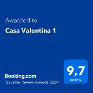 佩鲁贾Casa Valentina 1的蓝色的屏幕,文字被授予casa valentina