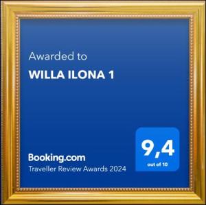 韦巴WILLA ILONA 1的蓝色背景的画框