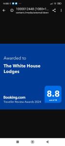 BrufutThe White House Lodges的电话屏幕上白色房子网页的截图